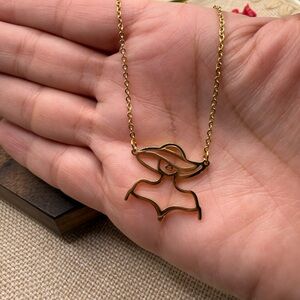 Elegant Gold Necklace classic women steel 316L